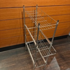 18cmの隙間に！ステンレスラック3段　ジャンク品の画像