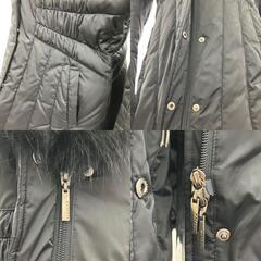 186004 現状品 MATERIA マテリア MATERIA MILANO ファー ダウンコート 301-258002  38 ブラック ポリエステル レディース [0000000000402]の画像