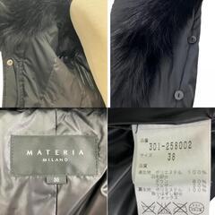 186004 現状品 MATERIA マテリア MATERIA MILANO ファー ダウンコート 301-258002  38 ブラック ポリエステル レディース [0000000000402]の画像