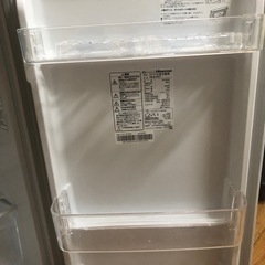 【決まりました】Hisense 120L 2ドア冷蔵庫HR-B1201（2018年製）の画像