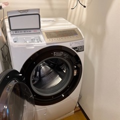 美品　日立　BD-SV110FL 2022年購入　お風呂のお湯取りホースあり　ドラム式洗濯乾燥機の画像