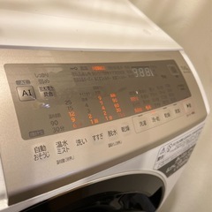 美品　日立　BD-SV110FL 2022年購入　お風呂のお湯取りホースあり　ドラム式洗濯乾燥機の画像
