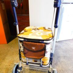 【JM778】ユーバ産業 シルバーカー スワレル 花柄 シルバーカート 手押し車 シニアカーの画像
