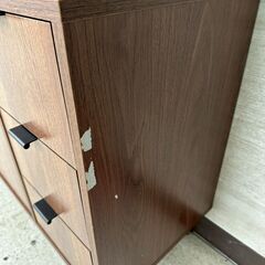 ★リユースのサカイ高崎店★TJ12855  食器棚 茶 H161×D40×W90 クリーニング済みの画像