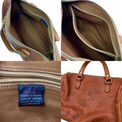 186000 現状品 IL BISONTE イルビゾンテ IL BISONTE ミニボストン 2WAY ショルダーバッグ ブラウン レザー レディース [0000000000422]の画像