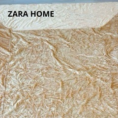 【新品】ZARA HOME ザラホーム ベッドカバー ゴールドの画像
