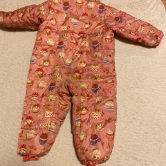子供用　スキーウェア　防寒　ピンク　90cmの画像