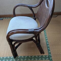 ニトリの籐座椅子の画像