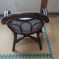 ニトリの籐座椅子の画像