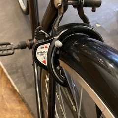 LEDオートライト】27インチ6段変速自転車ブラック (猫の手堂