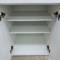 ★リユースのサカイ高崎店★TJ12862  食器棚 白 H96×D50.5×W60.5 クリーニング済みの画像