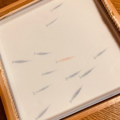 白磁流水　瀬戸焼和皿　松峰作4枚組の画像