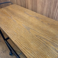 キャスター付きラック　キャビネット　収納家具　収納ラック　木製　ステンレスの画像