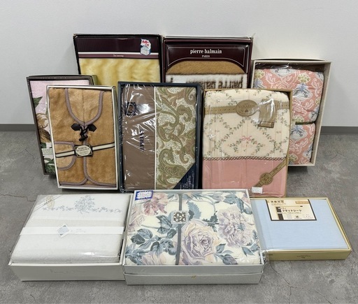 SNT961 箱入り ギフト 肌布団 肌掛け タオルケット 等 まとめ売り 羊毛混 西川 等 毛布 シングルサイズ 寝具 オールシーズ