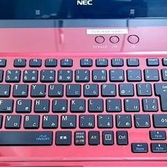 美品 NEC 高性能 ノートPC Corei3 8GB 新品SSD Office2024 Windows11 BD-RE レッドの画像