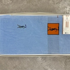 SNT963 まとめて 2個 未使用 YVES SAINTLAURENT/イヴ・サンローラン キルケットブルー 肌掛け布団 タオルケット 保管品 寝具 布団 シングルの画像