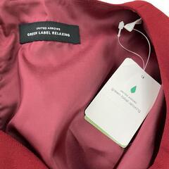186000 新品未使用 UNITED ARROWS ユナイテッドアローズ ドレスワンピース green label relaxing ワインレッド 定価11000円 ポリエステル [0000000000500]の画像