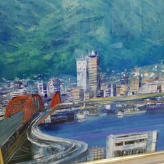 油絵、神戸港(小林 幸三)の画像