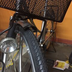 レンタサイクル店使用　自転車整備士整備済み！》NO187　中古車　26インチ　シティサイクル 　シルバーの画像