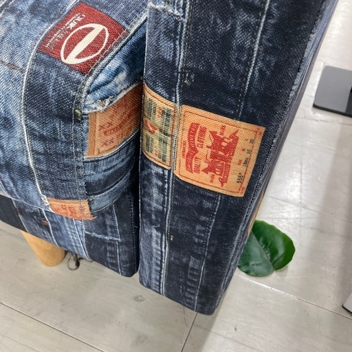 ソファーベッド　インディゴクッション付き　【トレファク堺福田店】