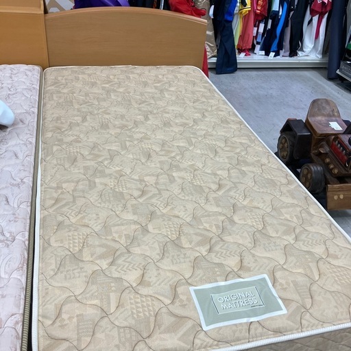 ORIGINAL MATTRESS シングルベッド　引き出し付き　ライトブラウン【トレファク堺福田店】