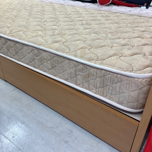 ORIGINAL MATTRESS シングルベッド　引き出し付き　ライトブラウン【トレファク堺福田店】