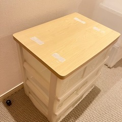 衣装ケース　３段　ウッドの画像