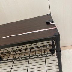 キャスター付きラック　キャビネット　収納家具　収納ラック　木製　ステンレスの画像