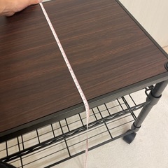 キャスター付きラック　キャビネット　収納家具　収納ラック　木製　ステンレスの画像