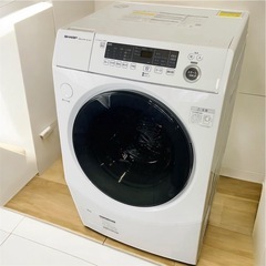 最安値💎2022年購入SHARPドラム式洗濯乾燥機　単身最適　ES-H10F 配達無料の画像