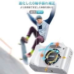 ☆新品未使用☆ 8K デジカメ 動画撮影 8800万画素 スマホに送れるの画像