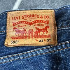 リーバイス503 W34 補修ありの画像