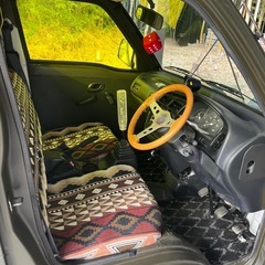 スズキ キャリィトラック！51キャリィ！2WD AC付き！カスタム 街道レーサー BLAX ツリ目加工鉄チンオーバーフェンダーの画像
