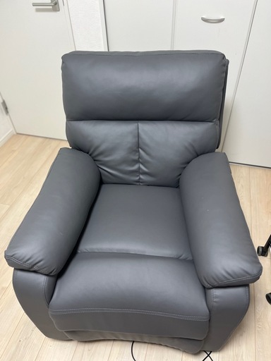 リクライニングソファ　1人用　サロン　椅子　グレー