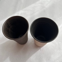 希少✨ 大高正希 益子焼 ペアカップ G+OO ドット柄の画像