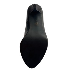 美品❤️ダイアナ　オープントゥパンプス　レザー　黒　23.5cmの画像