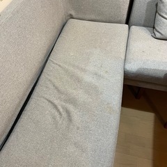 【unico】ダイニングソファテーブルセット　グレーの画像