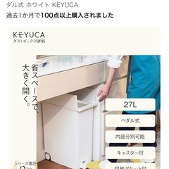 両開きゴミ箱　27L 白 2個セット の画像