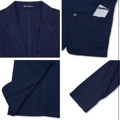 【新品】メンズ サマージャケット 七分袖 テーラード カジュアル 紺 ネイビー 春 秋の画像
