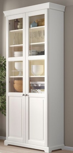 IKEA LIATORP ガラス扉付き本棚