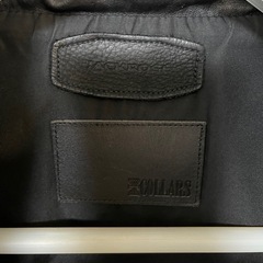 ダウンベスト JACKROSE ジャックローズ　サイズL 豚革　ブラック レザー アウター ベスト L ダウンベスト 黒 ナイロンの画像