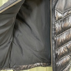 ダウンベスト JACKROSE ジャックローズ　サイズL 豚革　ブラック レザー アウター ベスト L ダウンベスト 黒 ナイロンの画像