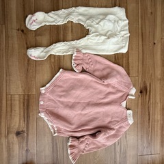 mikihouseタイツ、sheinニット　70-80cmの画像