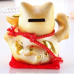 【新品】
minkissy 招財猫貯箱 製 可愛いデスクトップ猫の置物 おを貯めるための装飾の画像