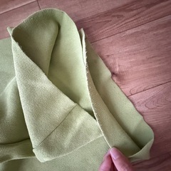 jouetieのライムグリーン フレアスラックスの画像