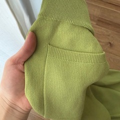 jouetieのライムグリーン フレアスラックスの画像