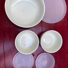 Country Song タッパー カントリー柄保存容器　陶器　３個セット　の画像