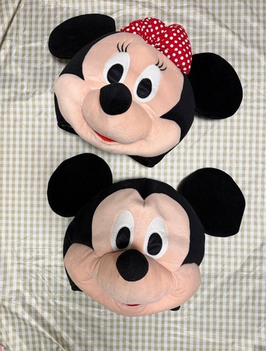 ミッキーマウス　ミニーマウス　被り物