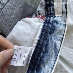 confirm ライトグレー デニム ハーフパンツ Lの画像