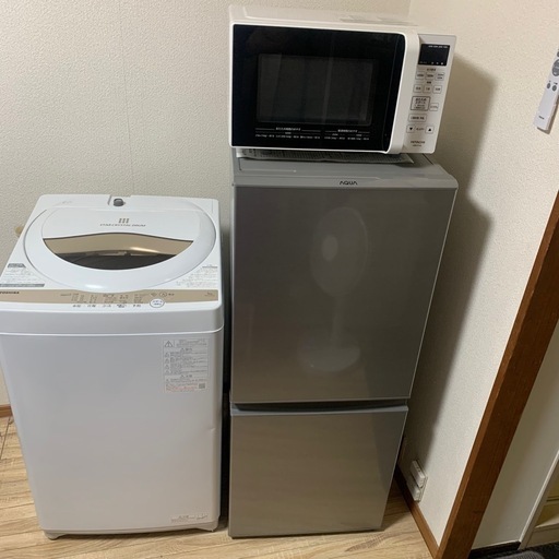 高年式2022年製 新生活家電3点セット 冷蔵庫洗濯機電子レンジ 配送設置無料エリアあり！